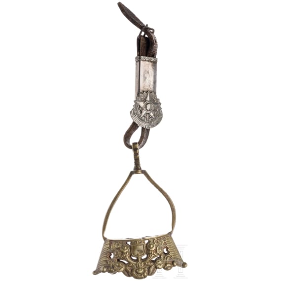 A Brazilian stirrup, dated 1889