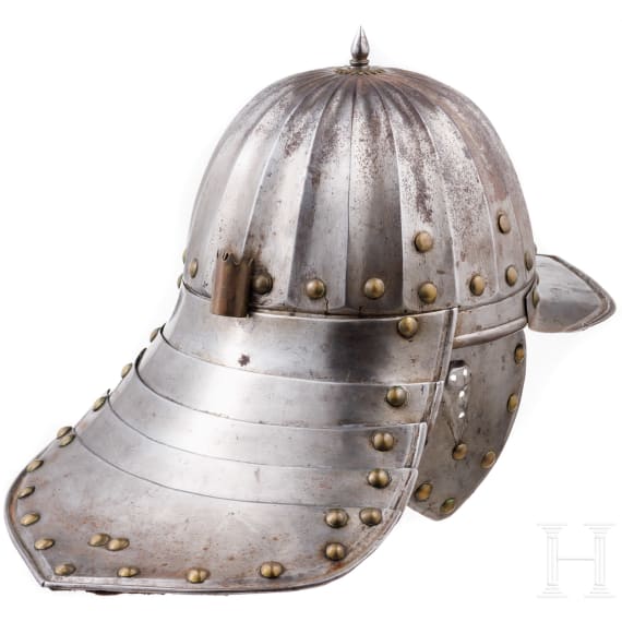 A Polish lobster-tailed pot helmet (zisch&auml;gge), circa 1650