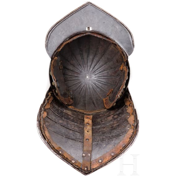 A Polish lobster-tailed pot helmet (zisch&auml;gge), circa 1650