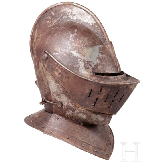 A close helmet, collector's replica in the style of the 17th century
