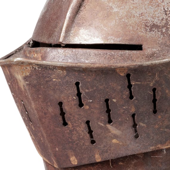 A close helmet, collector's replica in the style of the 17th century