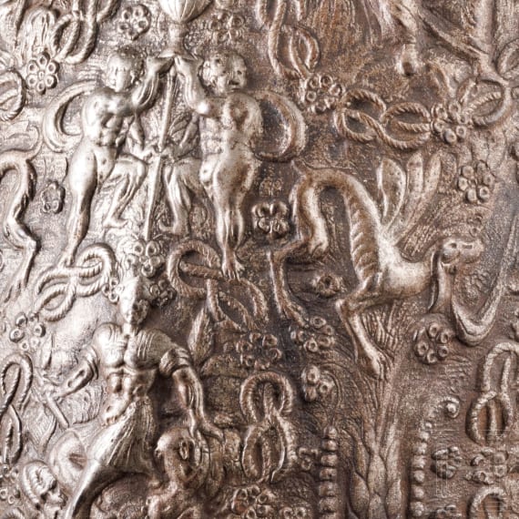 A cast iron breast plate, historicism in the style of the 16th century