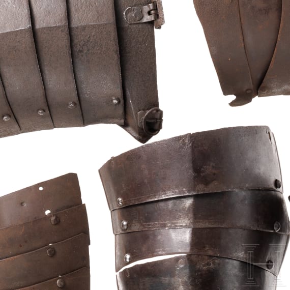 A collection of German armour parts, 2nd half of the 16th century