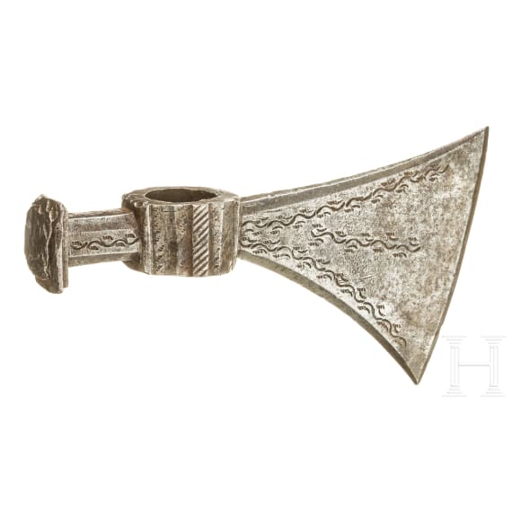 A Central European battle axe, 17th century