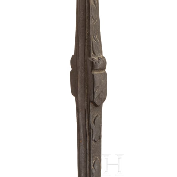 A cast iron battle axe, historicism in the style of the 16th century