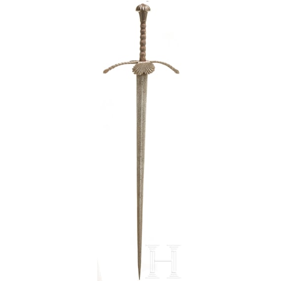 A hand and a half sword, collector's replica in the style of the 16th century