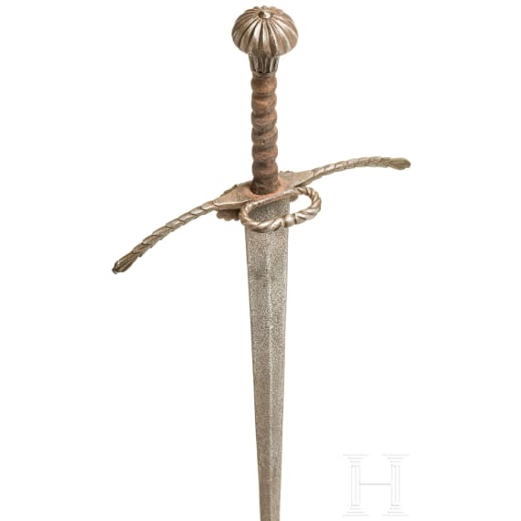 A hand and a half sword, collector's replica in the style of the 16th century