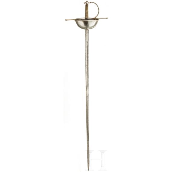 A Spanish cup-hilt rapier, collector's replica in the style of the 18th century