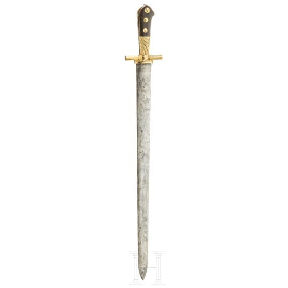A German hunting hanger, circa 1760