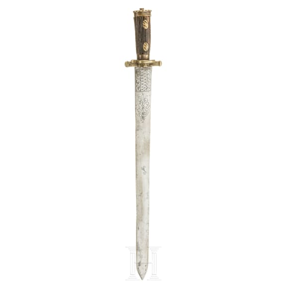 A German hunting hanger, circa 1780