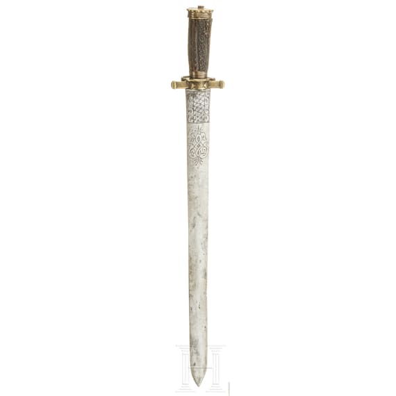 A German hunting hanger, circa 1780