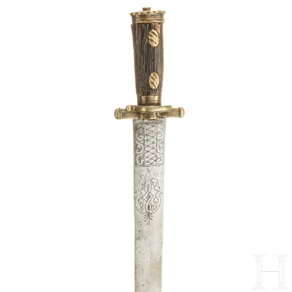 A German hunting hanger, circa 1780