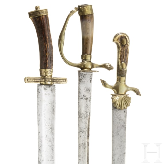 Two German hunting hangers, 18th and 19th century