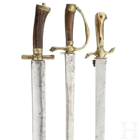 Two German hunting hangers, 18th and 19th century