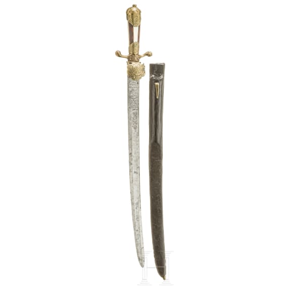 A German hunting hanger, circa 1760