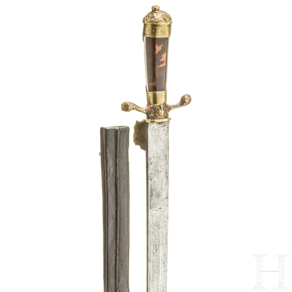A German hunting hanger, circa 1760