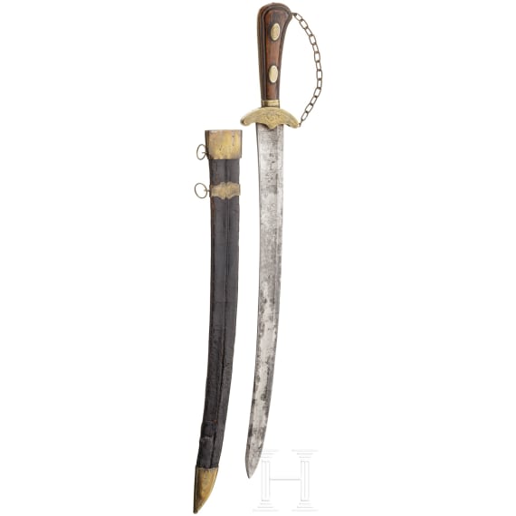 A hunting hanger with blade by Wolffertz, Solingen, last third of the 18th century