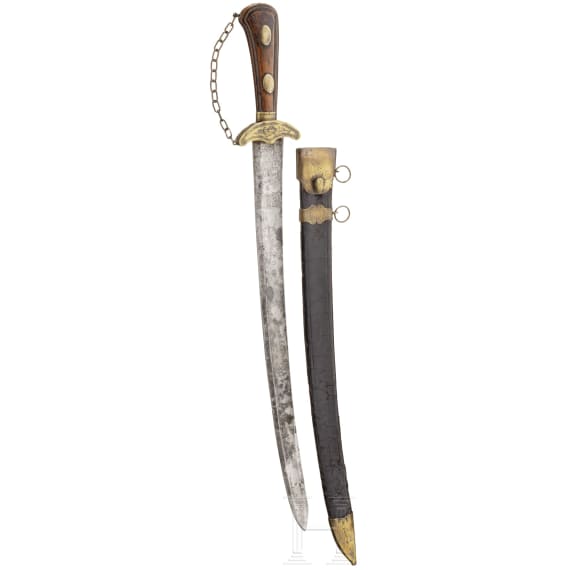 A hunting hanger with blade by Wolffertz, Solingen, last third of the 18th century