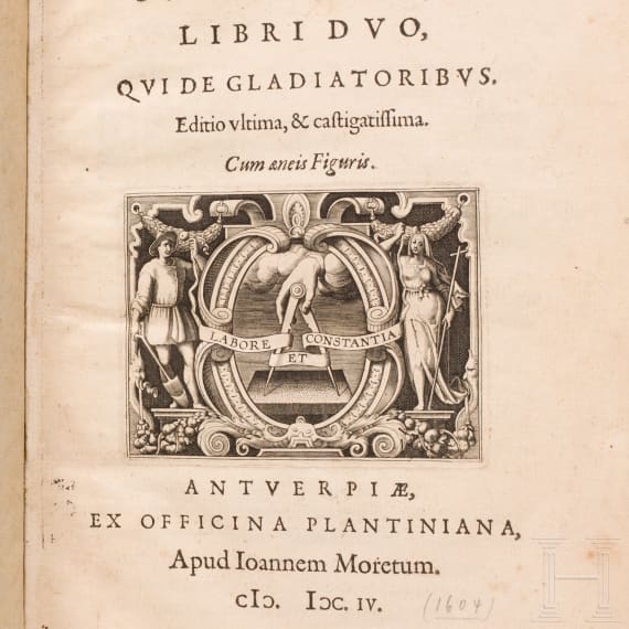 Iustus Lipsius, "Saturnalium Sermonum Libri Duo, Qui de Gladiatoribus", Antwerp, 1604