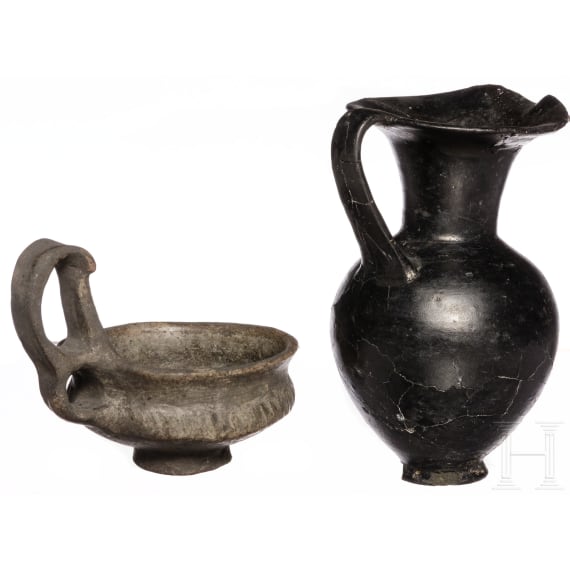 Zwei etruskische Tongefäße, 8. - 6. Jhdt. v. Chr.