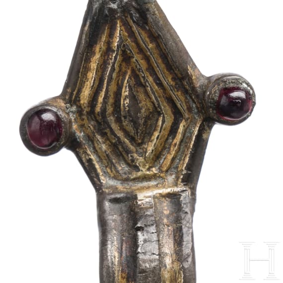 Bügelfibel aus Silber, ostgermanisch, Mitte 5. Jhdt. n. Chr.