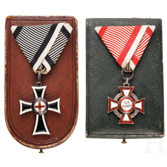 Two cased decorations