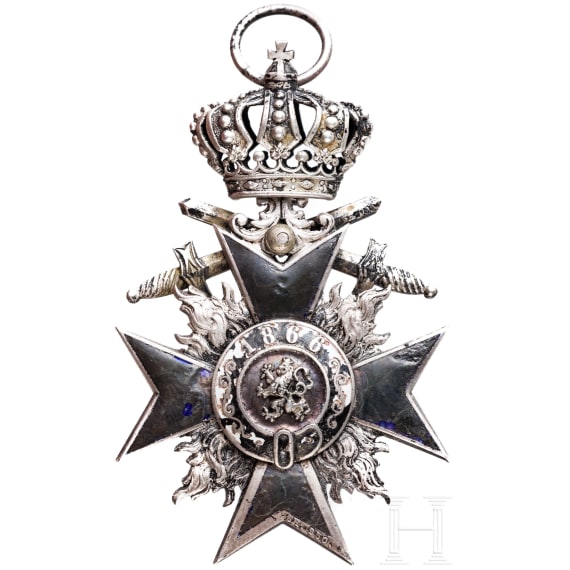 A Bavarian Military Order of Merit 4th class with crown and swords