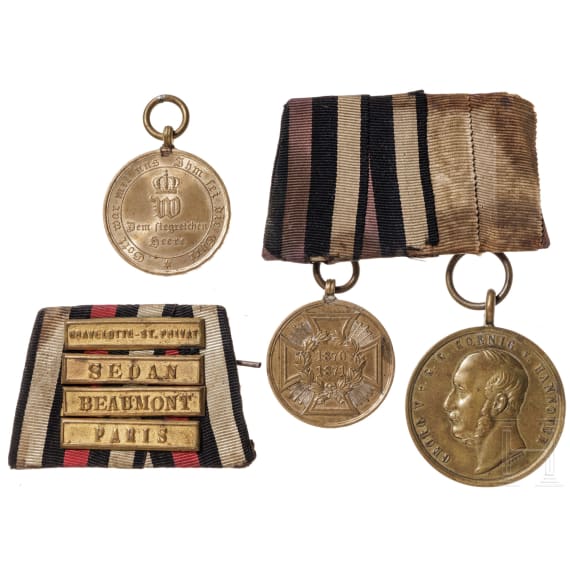 Awards of a participant in the wars of 1866 and 1870/71