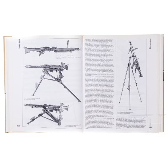 A collection of books on military firearms