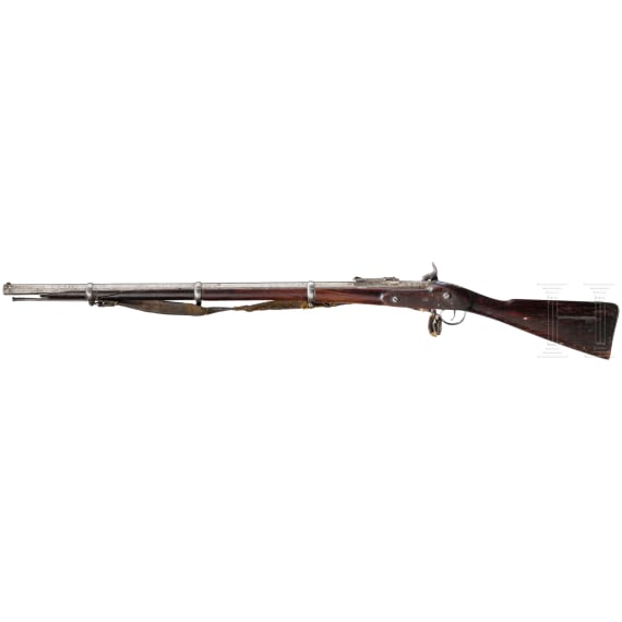 An Afghan percussion rifle after an English pattern, 19th century