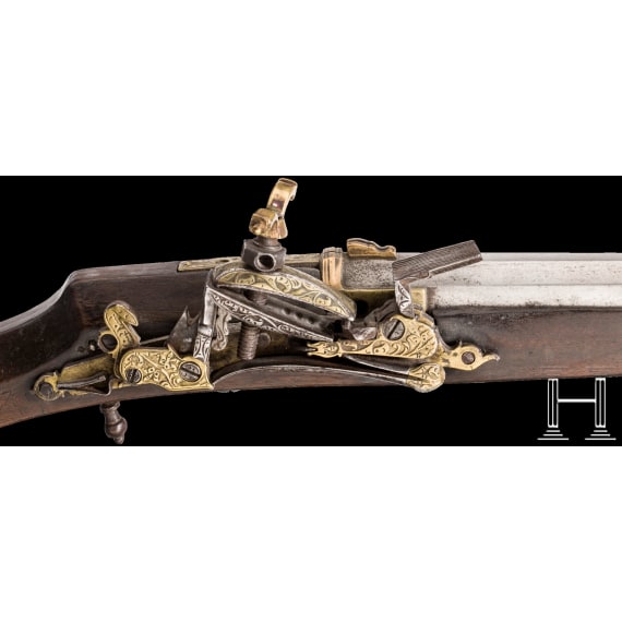 An Algerian miquelet rifle, mid-19th century