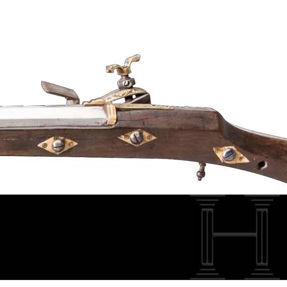 An Algerian miquelet rifle, mid-19th century