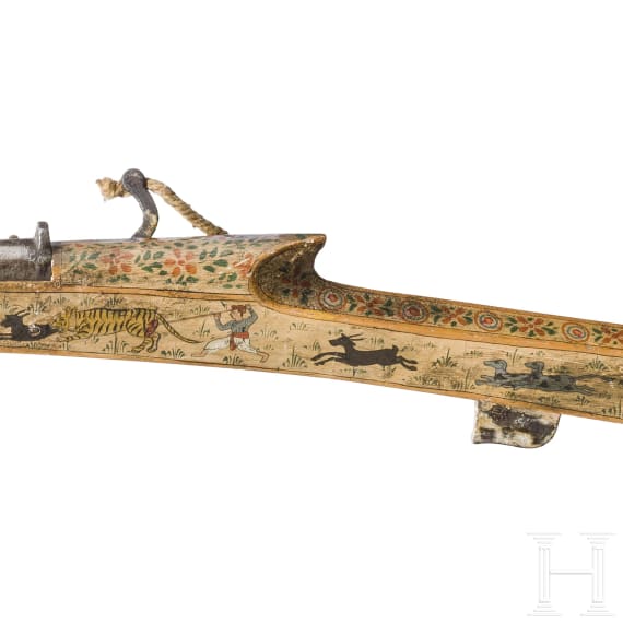 An Indian matchlock gun, 19th century