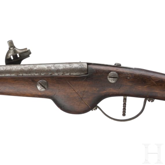 A wheellock pistol, collector's replica in the style of the 17th century