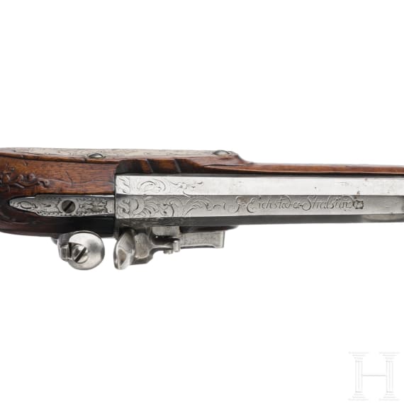 A flintlock rifle by J. Eichstedt in Stralsund, ca. 1760