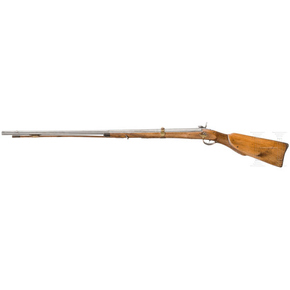 A German percussion shotgun, circa 1780