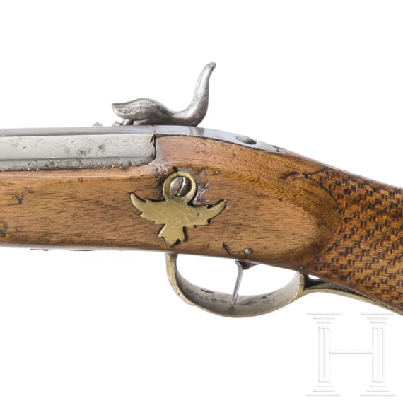 A German percussion shotgun, circa 1780