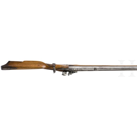 A flintlock rifle by Johann Czermak in Wildenschwert, circa 1780
