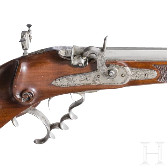 A percussion target rifle by Karl Pirko in Vienna, circa 1840
