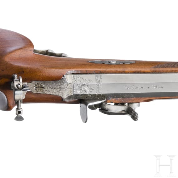 A percussion target rifle by Karl Pirko in Vienna, circa 1840