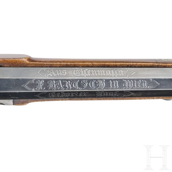 A percussion rifle by Bartusch in Vienna, circa 1850