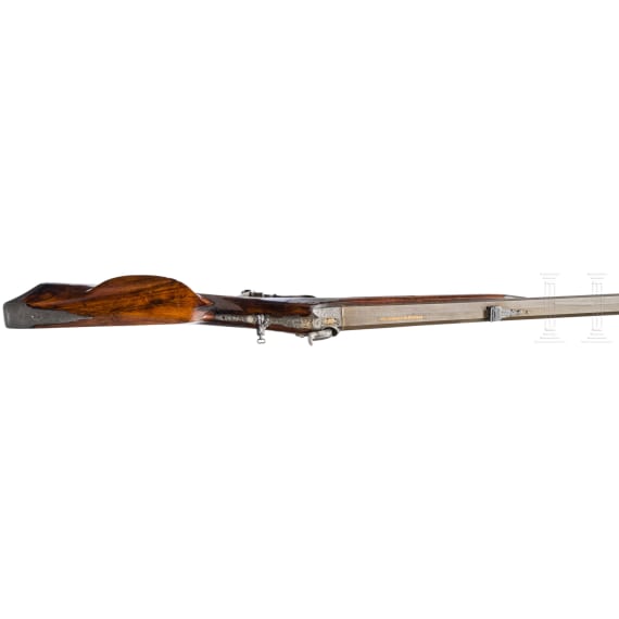 A percussion target rifle by Peter Schenk in Marienbad, circa 1850