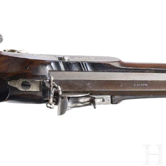 A South German/Austrian target percussion rifle by J. Sanftl, circa 1850