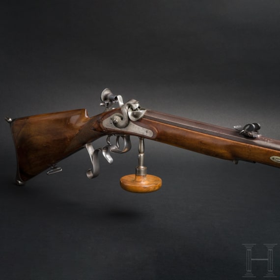 A percussion rifle, so called "Schweizer Stutzer", by Blanck in W&uuml;rzburg