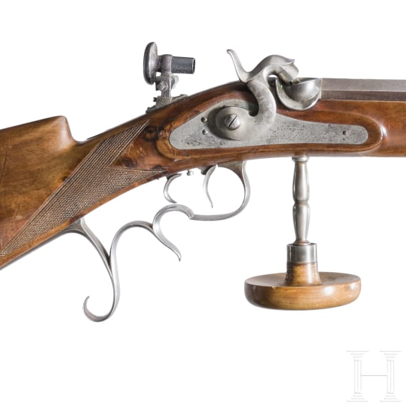 A percussion rifle, so called "Schweizer Stutzer", by Blanck in W&uuml;rzburg
