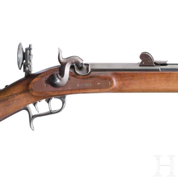 A percussion rifle M 1851, so called "Schweizer Stutzer", replica by Vollmer