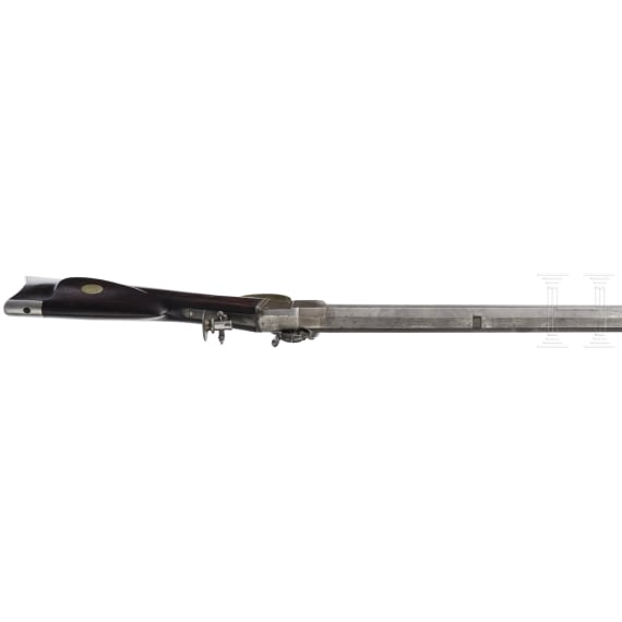 A percussion target rifle by Abijah C. Stevens, Hudson/N.Y., circa 1860