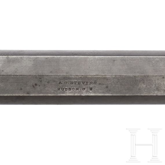 A percussion target rifle by Abijah C. Stevens, Hudson/N.Y., circa 1860