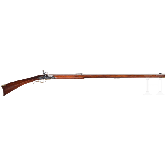 A Pedersoli replica of a "Hatfield" flintlock rifle
