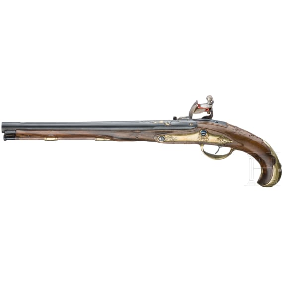 A flintlock pistol by Daniel Thiermay in Paris, circa 1740